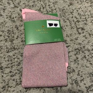 NWT Kate Spade Pink Metallic Rose Jade Knee High Socks
